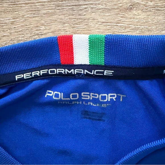 Polo Sport Ralph Lauren athletic shirt Italia P.R.L.F.C crest throwback style - Picture 6 of 11